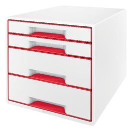 Bucs 4 Cajones Wow Desk Cube (2 Grandes y 2 Pequeños), Rojo /Blanco Leitz 52132026 Precio: 90.94999969. SKU: B16N8A6J3X