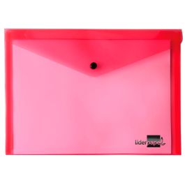 Carpeta Liderpapel Dossier Broche 34350 Polipropileno Din A5 Roja Transparente 12 unidades