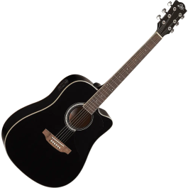 Eko Guitarra Acústica Dreadnought Ranger 6 A/E Cutaway Negra Electroacústica
