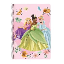 Safta Libreta Princesas Disney Magical Folio 80 Hojas Tapas Duras 21.5x31x1 cm Poliéster y PVC