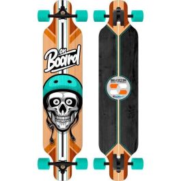 Stamp Longboard 41x9 pulgadas Control Derrapes - Truck Aluminio, Rodamiento ABEC 7, Ruedas PU 60x45mm, 8 Capas Arce Chino Estabilidad