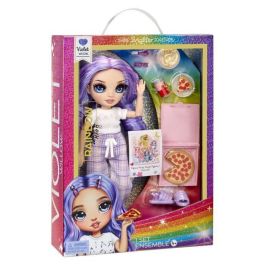 Rainbow High LIT0035051503705 Muñeca de moda articulada Junior High Pyjama Party, 22 cm, color Violeta Púrpura, con muchos accesorios