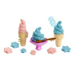 Mattel Hmj48 Heladería Elsa y Olaf Disney Frozen - Conjunto de juego de postres con plastilina y 10+ accesorios +4 años