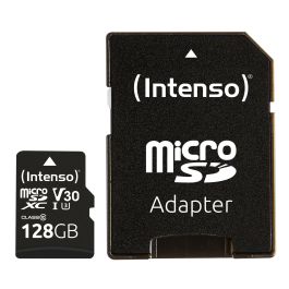 Tarjeta Memoria Micro SD Intenso 128GB Profesional UHS-I Clase 10 + Adaptador SD