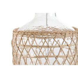 DKD Home Decor Lámpara de Sobremesa Mediterráneo de Cristal y Cuerda, Blanca Transparente, 28x45x28cm, Tipo E27 DKD Home Decor Lámpara de Sobremesa Mediterráneo de Cristal y Cuerda, Blanca Transparente, 28x45x28cm, Tipo E27
