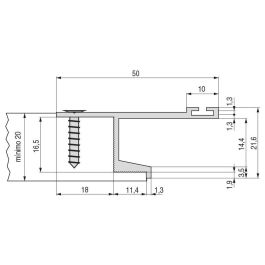 Perfil Tirador Aluminio Calas 50A 2,60 Efecto Inox Trentadue (3 Unidades) Perfil Tirador Aluminio Calas 50A 2,60 Efecto Inox Trentadue (3 Unidades)