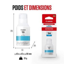 CANON Botella de tinta cian GI-56C para GX6050 GX7050