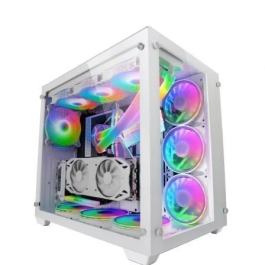 Mars Gaming Torre MCV3W Premium E-ATX con Cristal Templado y RGB Frontal, Blanca (MCV3W) Precio: 67.50000004. SKU: B19PDB5MGV