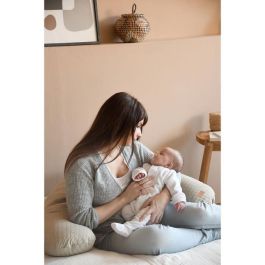 Red Castle Big Flopsy Almohada de Maternidad y Lactancia Desmontable, Funda Lavable, Algodón y Lino para Embarazo y Bebé