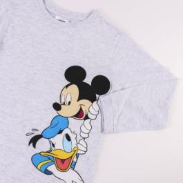 Pijama Largo Single Jersey Mickey Gris