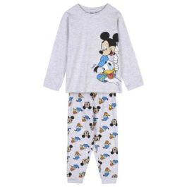 Pijama Largo Single Jersey Mickey Gris