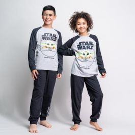 Pijama Largo Single Jersey The Mandalorian Gris