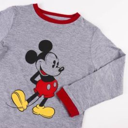 Pijama Largo Single Jersey Mickey Gris