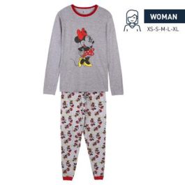 Pijama Largo Single Jersey Minnie Gris