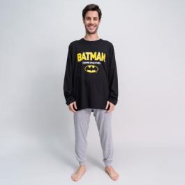 Pijama Largo Single Jersey Batman Negro