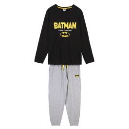 Pijama Largo Single Jersey Batman Negro