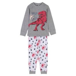 Pijama Largo Single Jersey Jurassic Park Gris