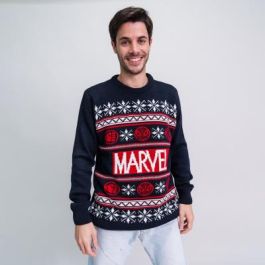 Cerdá Jersey de Punto Tricot Marvel para Adulto en Talla XS Color Azul Oscuro Cerdá Jersey de Punto Tricot Marvel para Adulto en Talla XS Color Azul Oscuro