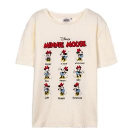 Camiseta de Manga Corta Infantil Minnie Mouse Beige 10 Años