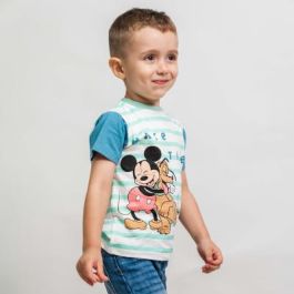 Camiseta de Manga Corta Mickey Mouse Multicolor Infantil 24 Meses