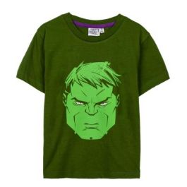 Camiseta Corta Single Jersey Avengers Hulk Beige