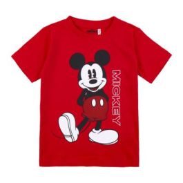 Camiseta Corta Single Jersey Mickey Rojo