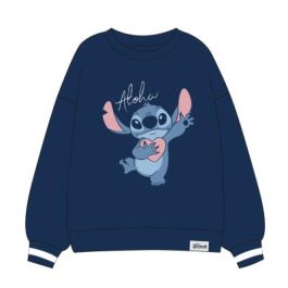 Sudadera sin Capucha Niño Stitch Azul oscuro