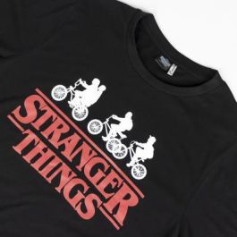 Pijama Largo Single Jersey Stranger Things Negro