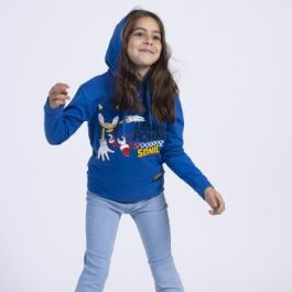 Sudadera Con Capucha Cotton Brushed Felpa Sonic Azul