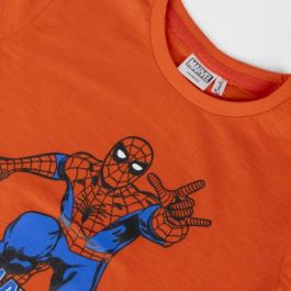 Camiseta Corta Single Jersey Spiderman Naranja