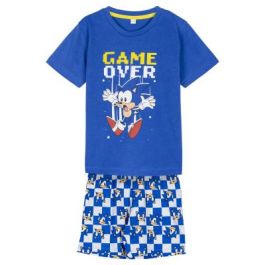 Pijama Corto Single Jersey Sonic Azul