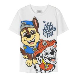 Camiseta Corta Single Jersey Paw Patrol Blanco