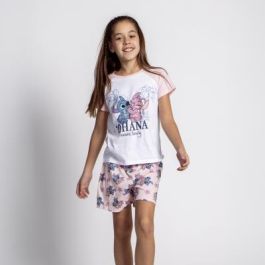 Pijama Corto Single Jersey Stitch Rosa