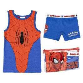 Pijama Tirantes Single Jersey Neceser Spiderman Azul