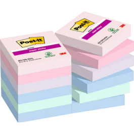 Pack 12 Blocs 90 Hojas Notas Adhesivas 47,6X47,6Mm Super Sticky Colección Soulful Caja Cartón 622-12Ss-Soul Post-It 7100290159 Precio: 20.9500005. SKU: B1K2L624WM