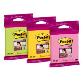 Blister Bloc 90 Hojas Notas Adhesivas 76X76Mm Super Sticky Colores Surtidos 6820-Ss3N Post-It 7100172224