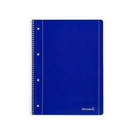 Cuaderno Espiral Liderpapel A4 Micro Serie Azul Tapa Blanda 80H 80 gr Cuadro5 mm Con Margen 4 Taladros Azul 5 unidades