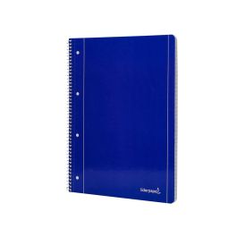 Cuaderno Espiral Liderpapel A4 Micro Serie Azul Tapa Blanda 80H 80 gr Cuadro5 mm Con Margen 4 Taladros Azul 5 unidades