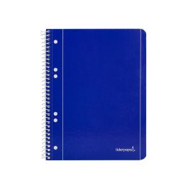 Cuaderno Espiral Liderpapel A5 Micro Serie Azul Tapa Blanda 80H 75 gr Cuadro5 mm 6 Taladros Azul 5 unidades