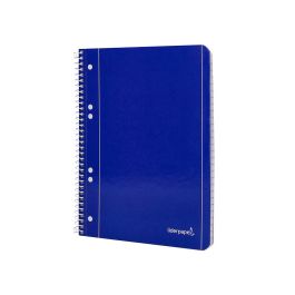 Cuaderno Espiral Liderpapel A5 Micro Serie Azul Tapa Blanda 80H 75 gr Cuadro5 mm 6 Taladros Azul 5 unidades