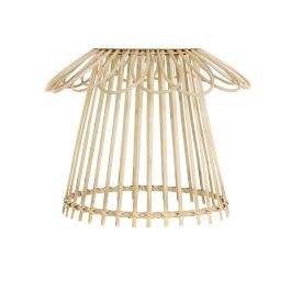 DKD Home Decor Lámpara Colgante de Techo Urban de Ratán Marrón, 40x46x40 cm. Conexión E27, 50W, 1 Bombilla