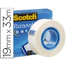 Cinta Adhesiva Scotch Magic Invisible Removible 33 Mt X 19 mm 12 unidades Precio: 46.49999992. SKU: B13NLMD4Q9