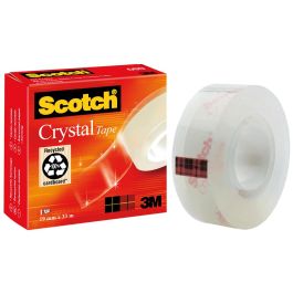 Scotch Cinta Adhesiva Supertransparente Crystal 600 Rollo 19 mm X 33M Caja Individual