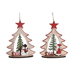 Decoracion Colgante Navidad Tradicional DKD Home Decor Natural Rojo 6 x 18 x 14 cm (2 Unidades) Precio: 7.49999987. SKU: B1J8ZD3TFQ