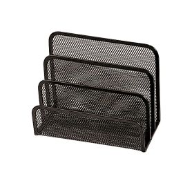 Soporte Para Cartas Q-Connect Metalico Rejilla Negro 170x135X83 mm