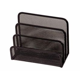 Soporte Para Cartas Q-Connect Metalico Rejilla Negro 170x135X83 mm