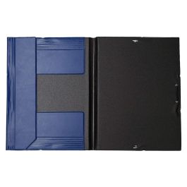 Carpeta Liderpapel Gomas Folio Solapas Plastico Azul