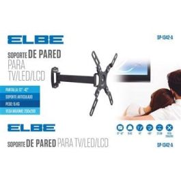 Elbe SP-1342-A Soporte Pared Articulado para TV 13'-42' Max. 15Kg Inclinación 10º Giro 90º