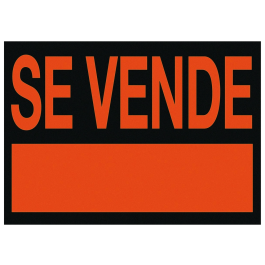 Archivo 2000 Cartel Plástico Archivo 2000 Se Vende Rojo Fluorescente 700x500 mm