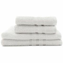 Today Set de 4 Toallas de Baño 100% Algodón de 450 g/m² - Incluye 2 de 50x90cm y 2 de 70x130cm - Color Tiza Essential
